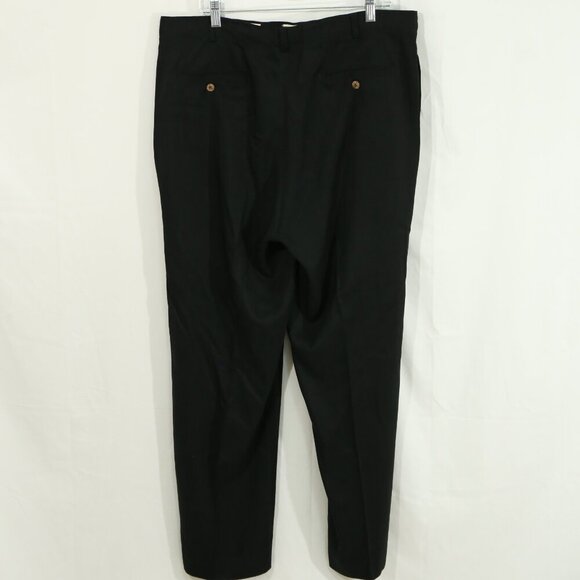 Joseph & Feiss 100% Silk Trousers | Black Dress Pants | Pleated | Men’s 38 - Picture 2 of 13